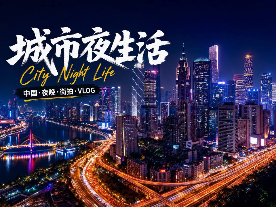 海角网城市夜景短视频霓虹都市